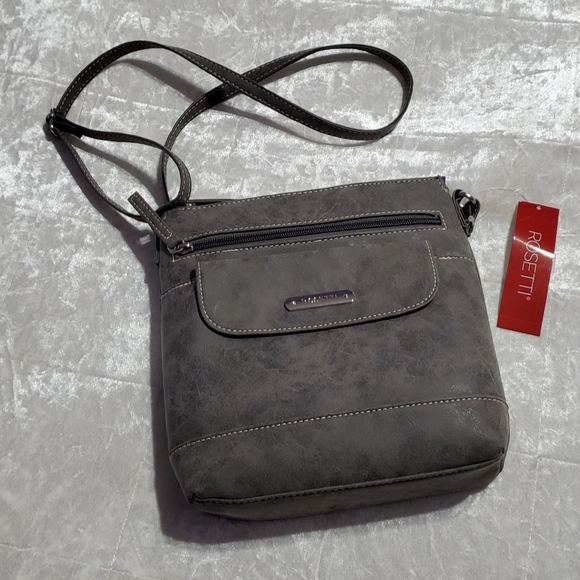 gray crossbody bag